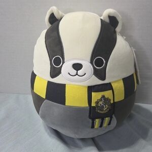 Squishmallows Black and Yellow Badger Plush